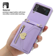 Crossbody Wallet Case of Women for Samsung Galaxy Z Flip3 5G\/ Flip4