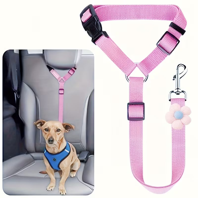 Adjustable Pet Car Safety Seatbelt Harness for Travel