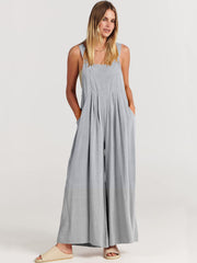 Last Day 48% OFF🔥Women's Sleeveless Wide Leg Jumpsuit with Pockets❤️