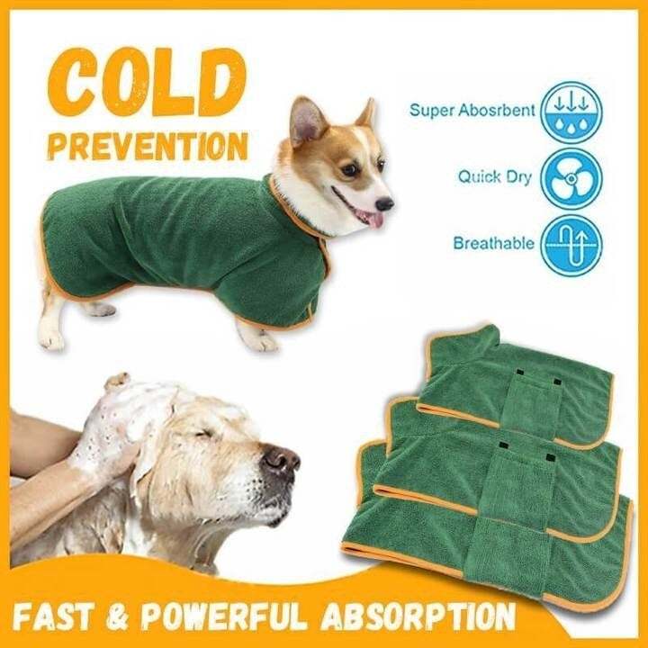 🎄Super absorbent pet bathrobe