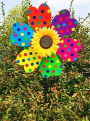 🎉Buy 2 Get 1 Free - Add 3 in Cart🎉 Colorful Sunflower Windmill-For Decoration Outside Yard🌻