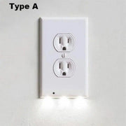 Outlet Wall Plate With Night Lights-No Batteries or Wires