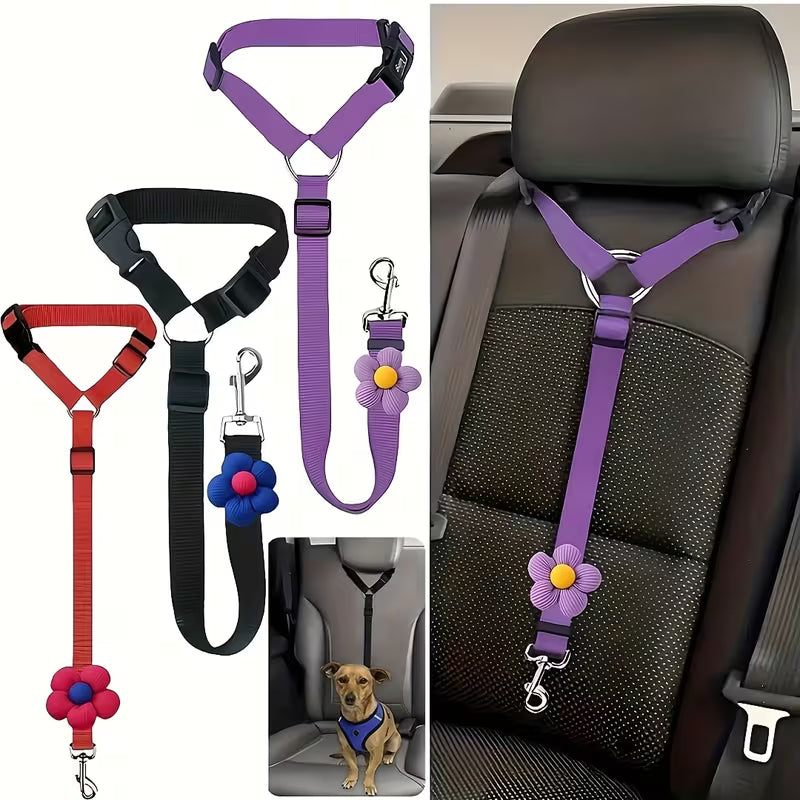 Adjustable Pet Car Safety Seatbelt Harness for Travel