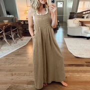 Last Day 48% OFF🔥Women's Sleeveless Wide Leg Jumpsuit with Pockets❤️