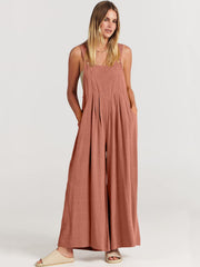 Last Day 48% OFF🔥Women's Sleeveless Wide Leg Jumpsuit with Pockets❤️