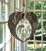 ✨ ANGEL WINGS  Crystal and Pewter Wings Suncatcher