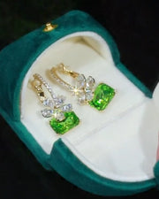 🔥Last Day Promotion 49% OFF-Green Flower Crystal Earrings