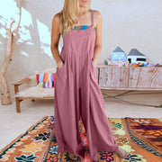 Last Day 48% OFF🔥Women's Sleeveless Wide Leg Jumpsuit with Pockets❤️
