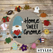 🎉 Last Day Promotion-47% OFF 🎉-Cute 3D Seasonal Interchangeable Gnome Door Hanger
