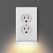 Outlet Wall Plate With Night Lights-No Batteries or Wires
