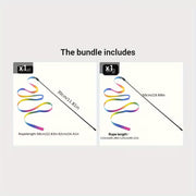 Double-Sided Rainbow Ribbon Wand Cat Toy