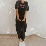 Wide Leg Jumpsuit with Pockets (Buy 2 Free Shipping)