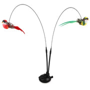 Cat Wand Toy Set with Feather Bird and Bell