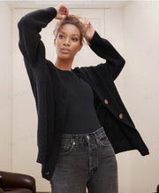 Fall-Winter Stylish Button Oversized Cocoon Cardigan