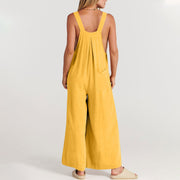 Last Day 48% OFF🔥Women's Sleeveless Wide Leg Jumpsuit with Pockets❤️