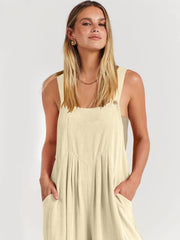 Last Day 48% OFF🔥Women's Sleeveless Wide Leg Jumpsuit with Pockets❤️
