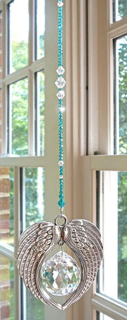 ✨ ANGEL WINGS  Crystal and Pewter Wings Suncatcher