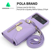 Crossbody Wallet Case of Women for Samsung Galaxy Z Flip3 5G\/ Flip4