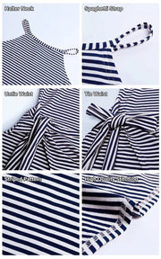 🔥2023 Hot Sale 😊Casual Sleeveless Striped Midi Dresses(49% OFF🎉)