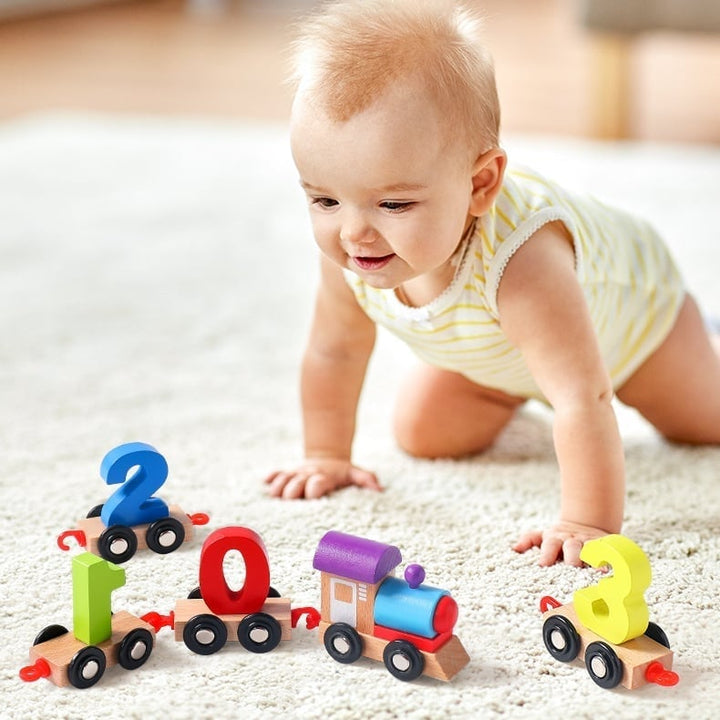 🔥 Preschool Education Wooden Train Toy