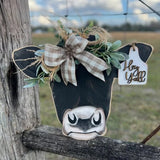 48% OFF🔥-Farmhouse Cow Head Welcome Wreath