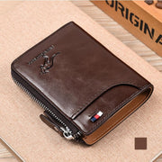 🔥 BIG SALE - 47% OFF 🔥🔥Men Wallet Zipper Genuine Leather Purse ( RFID PROTECTED )