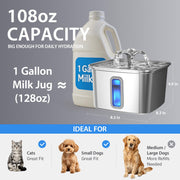 Stainless Steel Automatic Pet Water Fountain with Filters